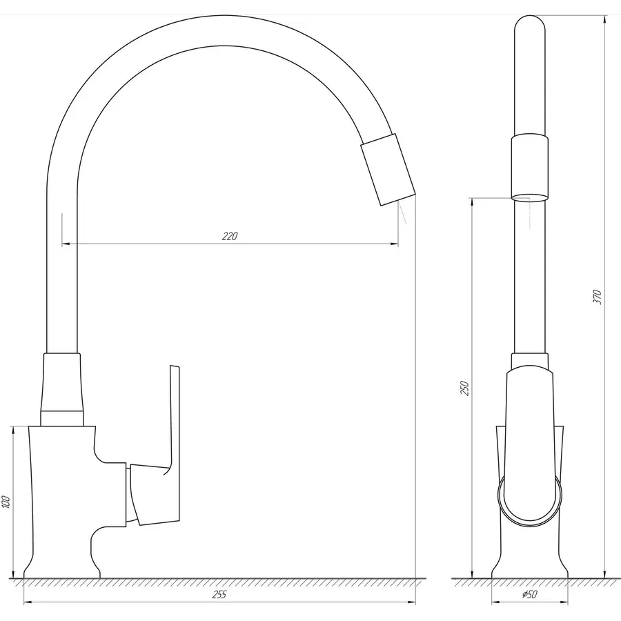 Смеситель для кухни Globus Lux Laguna GLA-0203SL-SB