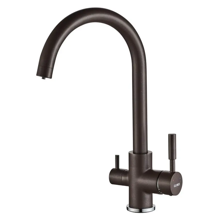 Смеситель для кухни под осмос Globus Lux GLLR-0333-6-MARONE