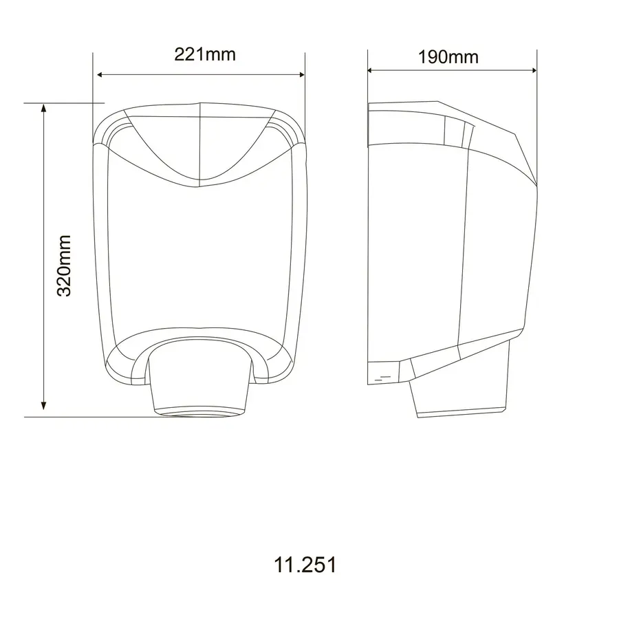 Сушарка для рук HOTEC 11.251 ABS White