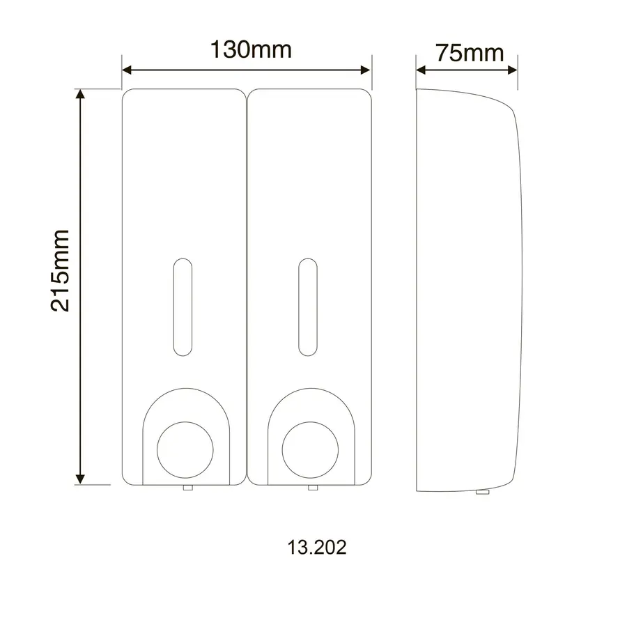 Дозатор рідкого мила HOTEC 13.202 ABS White