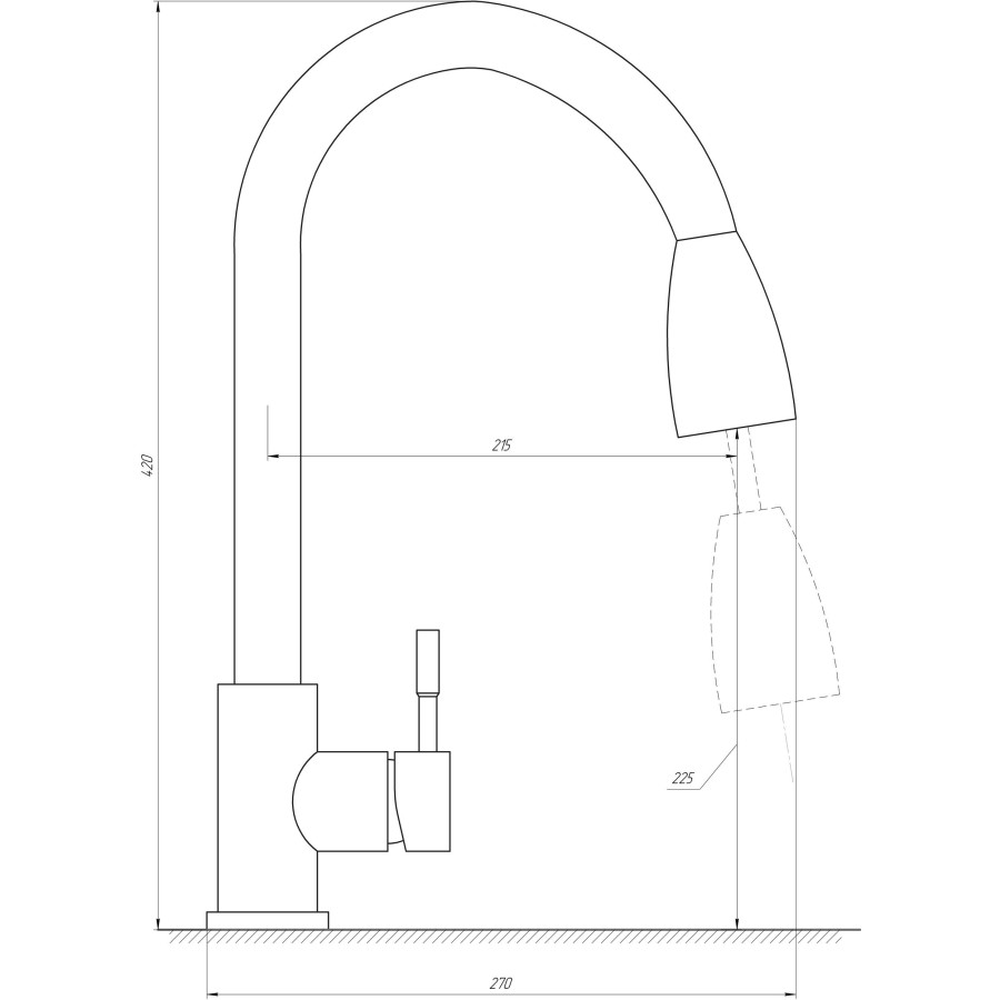 Смеситель для кухни Globus Lux ALPEN SBT1-2031