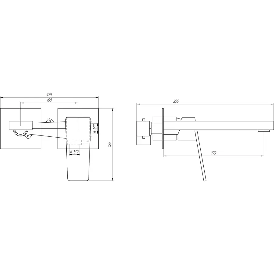 Смеситель для умывальника TOPAZ LEXI TL 21235-H57A-BL