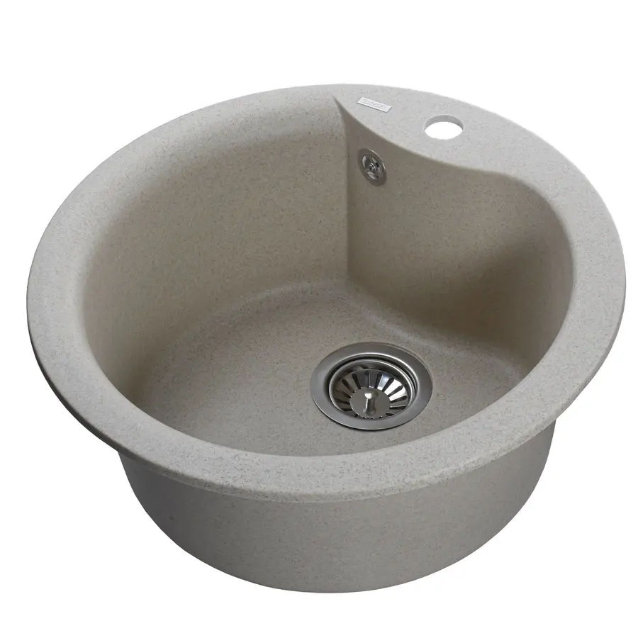 Гранитная кухонная мойка Globus Lux ORTA песчаный 485мм-А0004