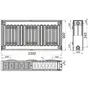 Радіатор сталевий панельний FORNELLO 22 бок 600х1500