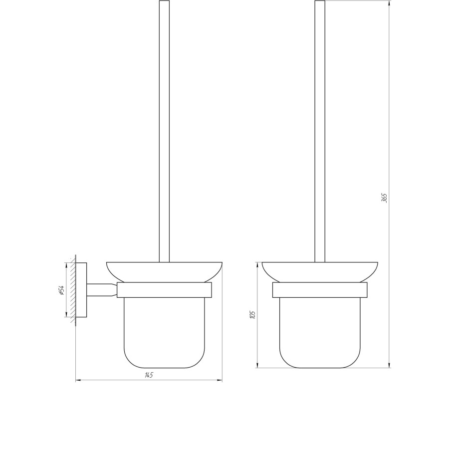 Йоржик настінний Globus Lux BS8429A чорний матовий SUS304