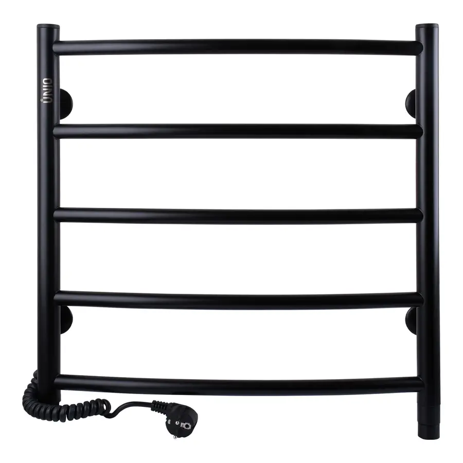 Рушникосушарка UNIO LD EL 500-500-5 BLK Драбинка Дуга електро чорна