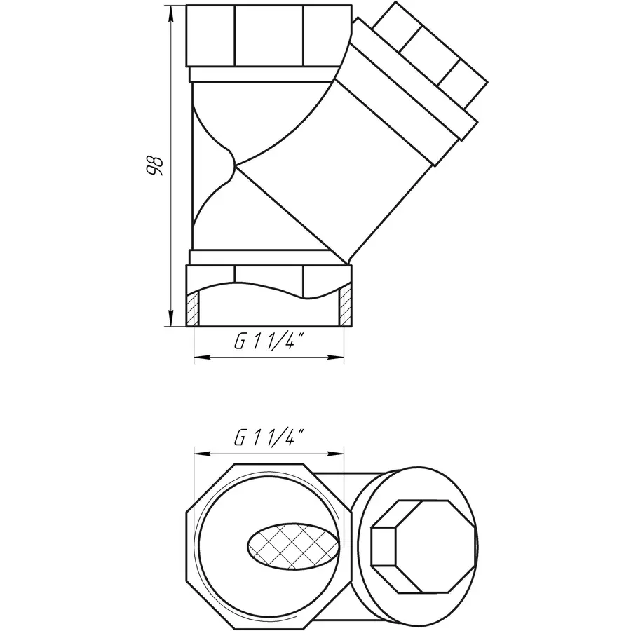 Фільтр грубого очищення ITAP 1 1/4″ 192