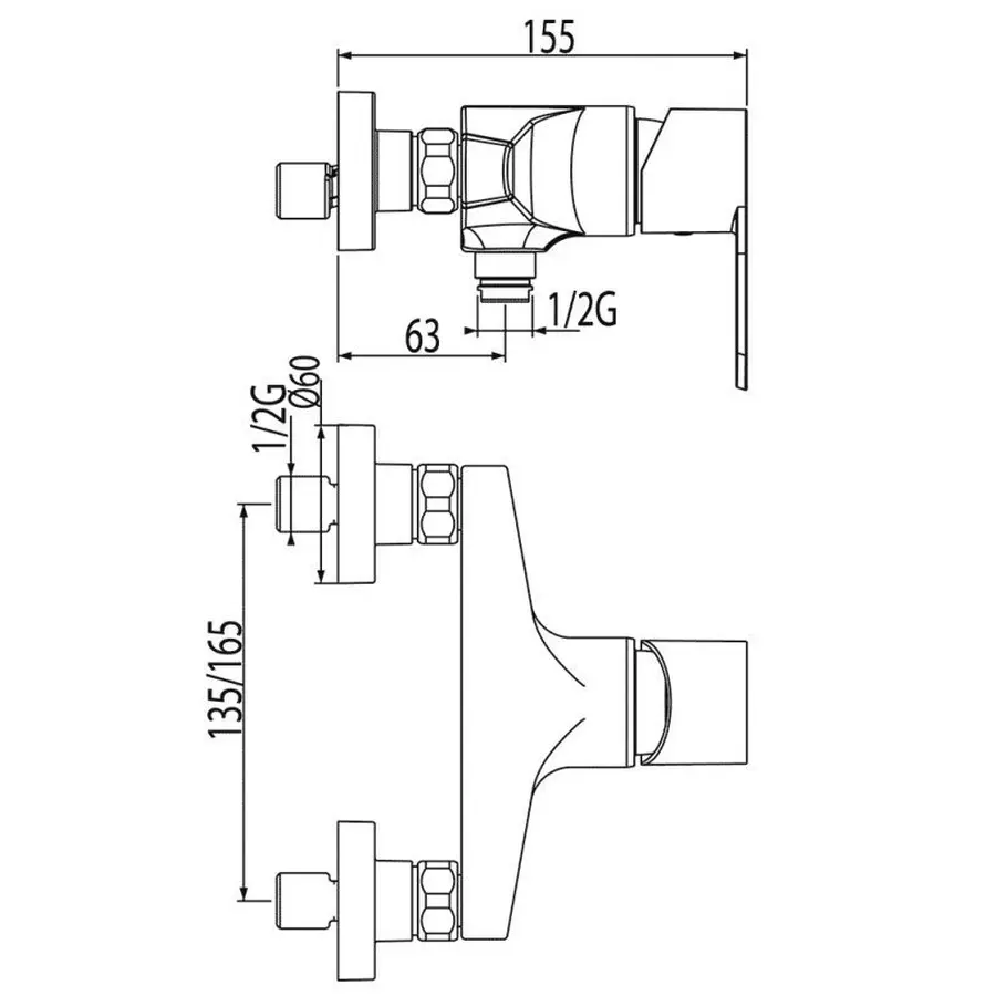 Змішувач для душа TRES BM 139168
