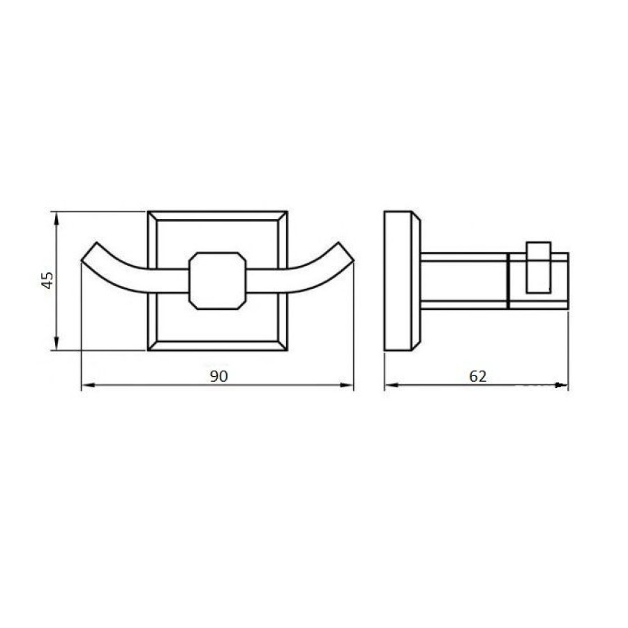 Гачок подвійний Perfect Sanitary Appliances КВ 9925