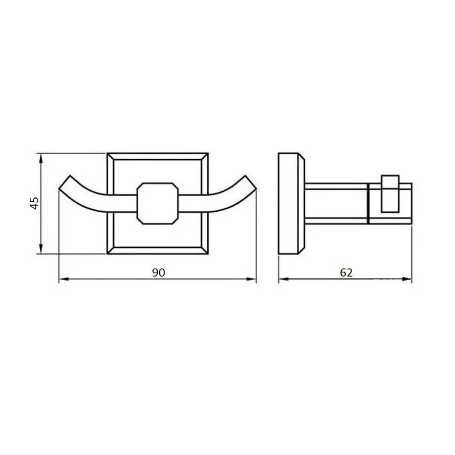 Крючок двойной Perfect Sanitary Appliances КВ 9925