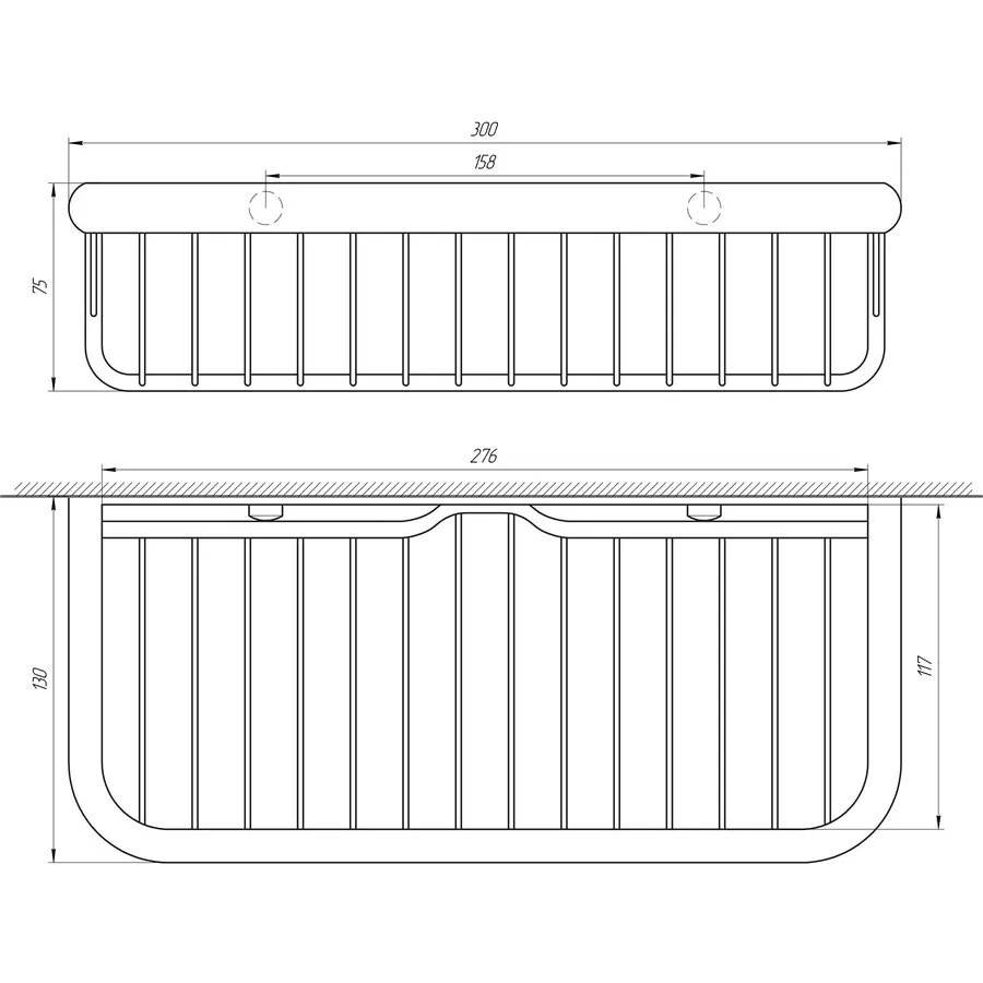 Поличка пряма TOPAZ 4101