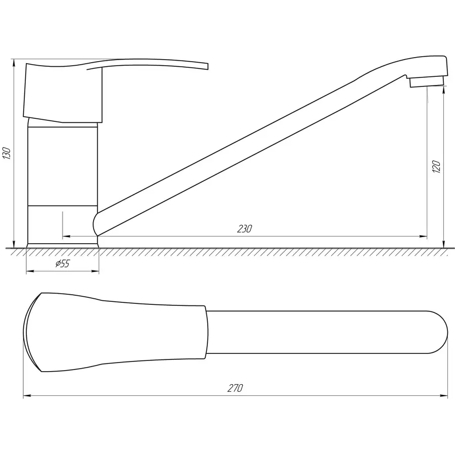 Змішувач для кухні Globus Lux SEVA GLSV-0103