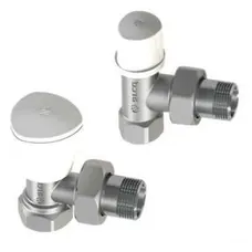 Набір Крани радіаторні кутові ARCO 1/2″ подача + зворотка KC012 KCM17