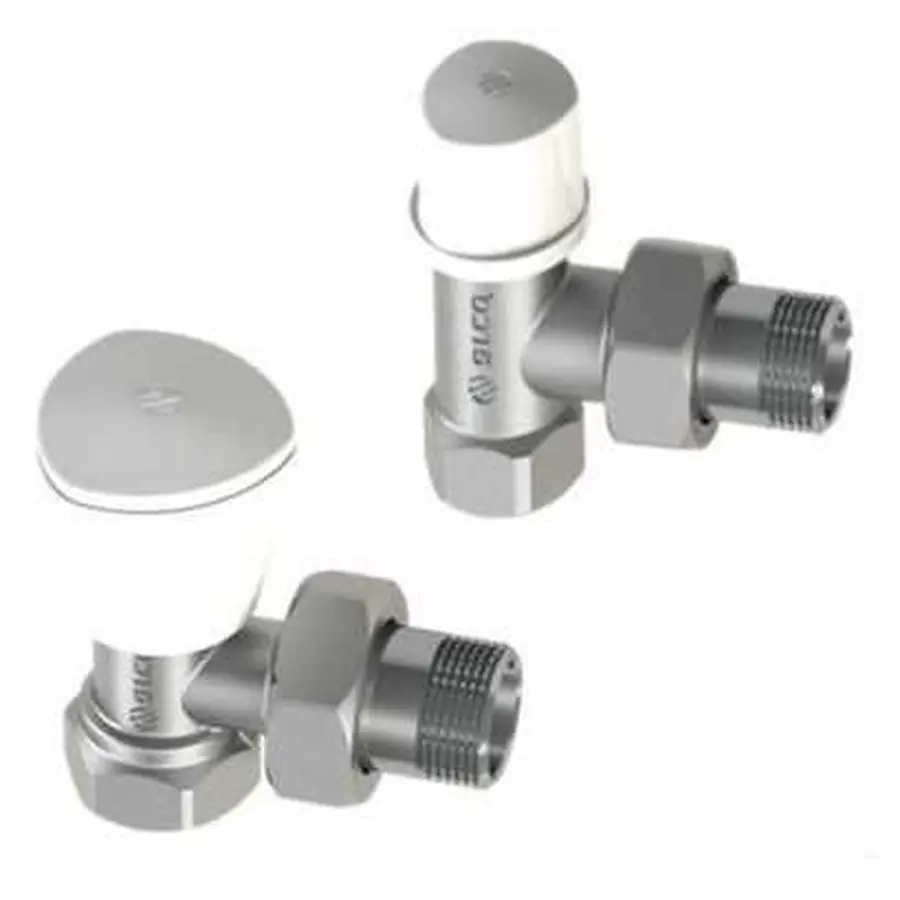 Набір Крани радіаторні кутові ARCO 1/2″ подача + зворотка KC012 KCM17