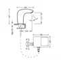 Змішувач сенсорний для умивальника TRES TRONIC 19290603 Hot/Cold