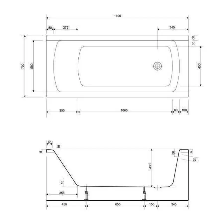 Ванная Cersanit KОRAT ​​160х70