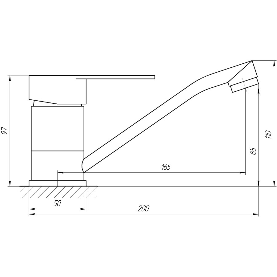 Змішувач для умивальника Globus Lux MAIN SM-203M