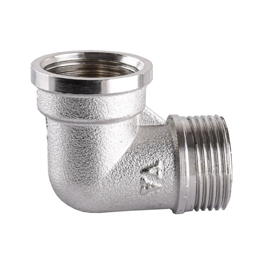 Кутник нікельований 3/4″ВР х 3/4″ЗР ливарний посилений А0120А(нк) VA