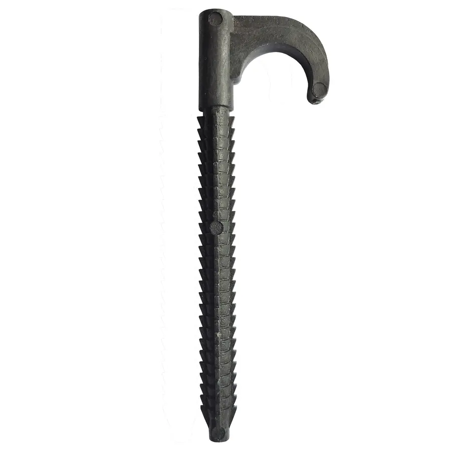 Кріплення-гак забивне одинарне для труби Ø16-20 довжина 120мм чорна CRISTAL (уп.100шт)