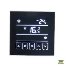 Термостат квадратний сенсорний чорний, 2 канали T901 /DESON/