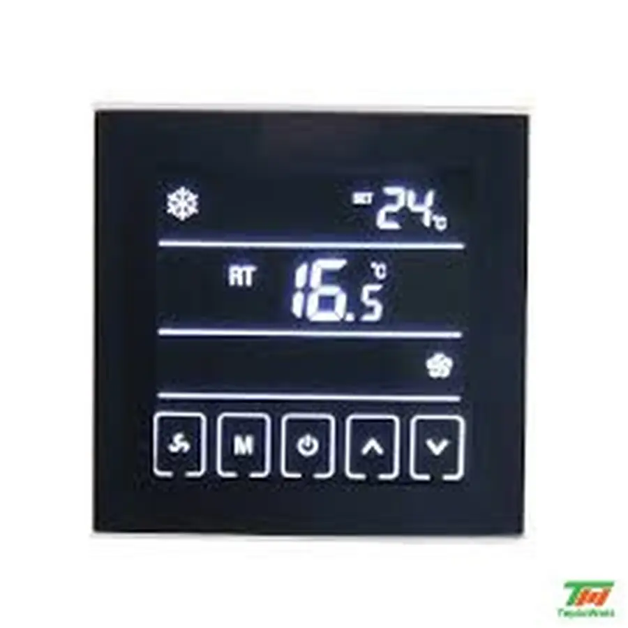 Термостат квадратний сенсорний чорний, 2 канали T901 /DESON/