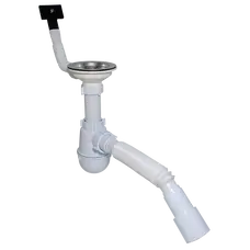 Сифон Waterstal А - 4007 під сталеву кухону мийку 1/2 40 з переливом, з гнучкою трубою