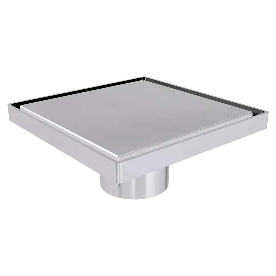 TM131-15-TILLO Трап нержав. з нерж. решіткою150х150, DN 50,сухий затвір без сифону, Туреччина,блістер