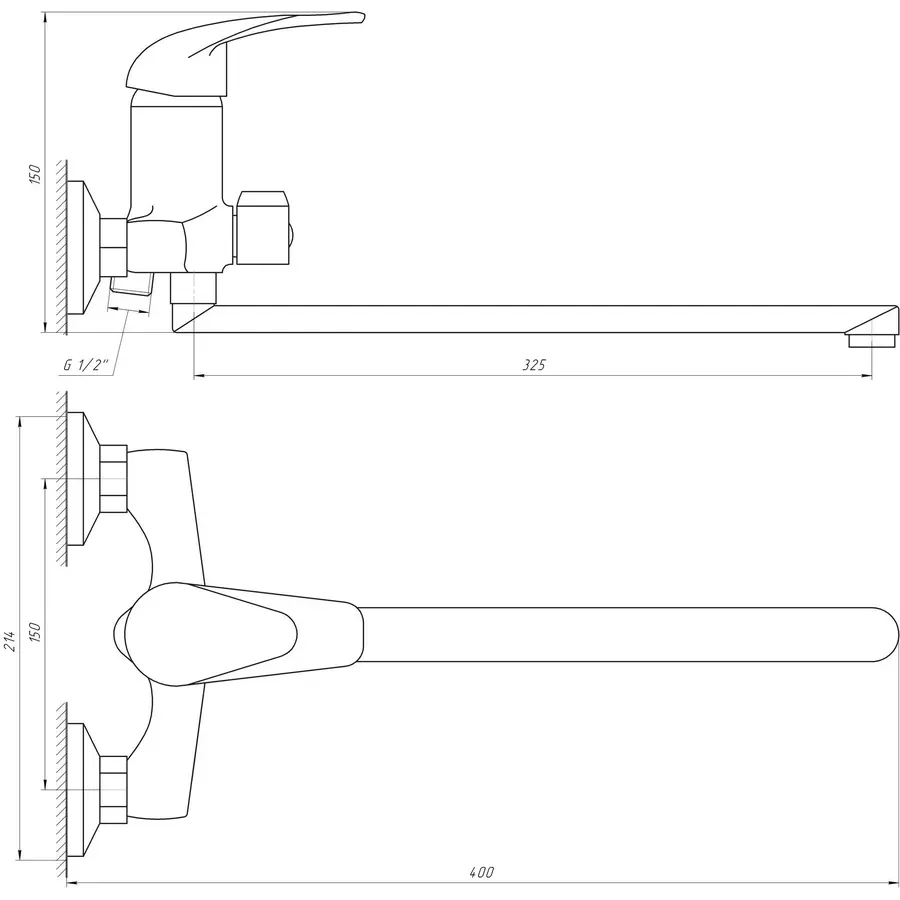 Смеситель для ванны EcoMix E-GEZ-208
