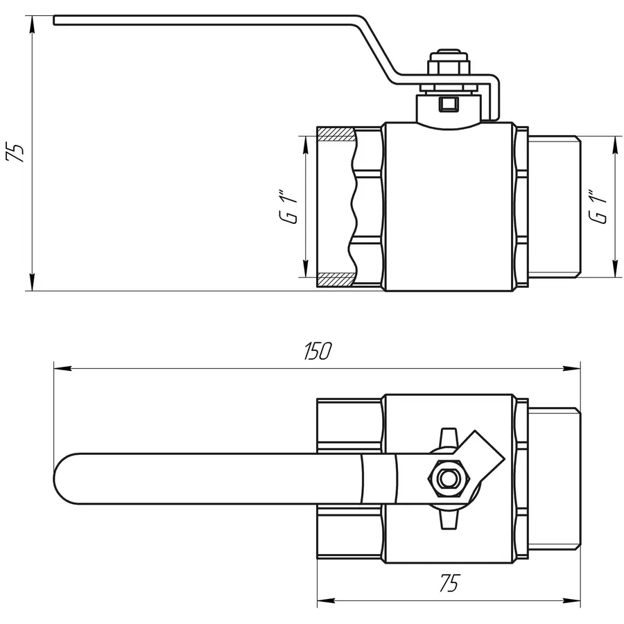 Кран кульовий прямий Q PROFESSIONAL 1″ ЗВ КР PN40 QP152