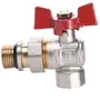Кран шаровой угловой с американкой WATERVALVE Q003 1/2 "NV-V124 1/2" BH