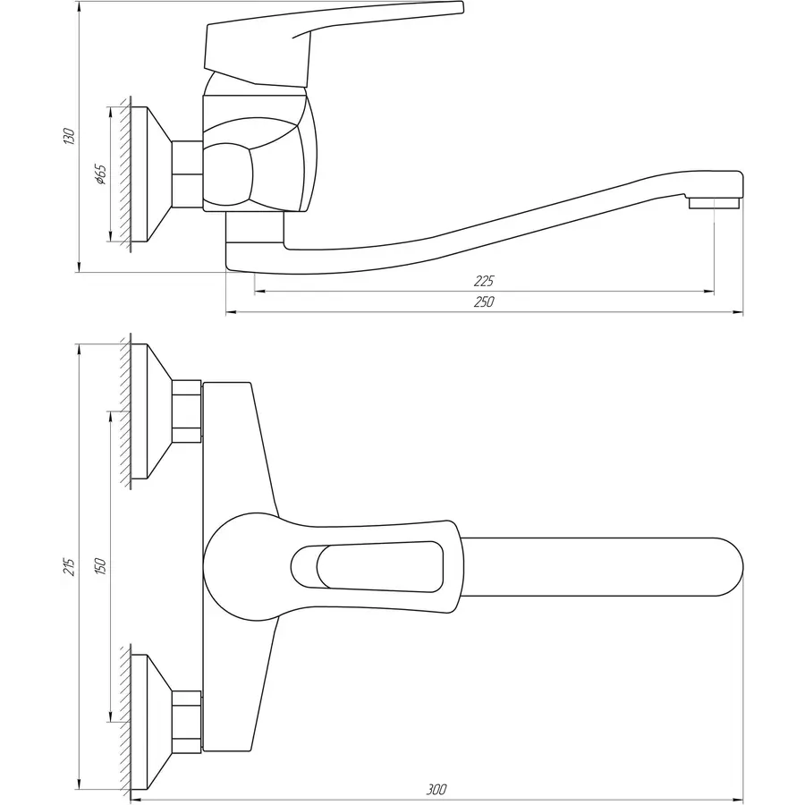 Смеситель для кухни DOMINO SIRIUS DSV-104 настенный