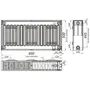 Радиатор стальной панельный KALDE 22 низ 500x600