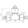 Тройник промежуточный APE ITALY 731 L 16x20x16