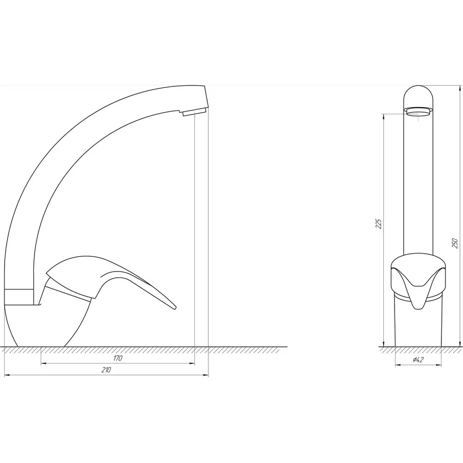 Смеситель для умывальника EcoMix GEZ-WHITE-101S