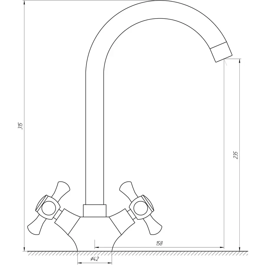 Змішувач для кухні DOMINO DKF-209-10-SHARM