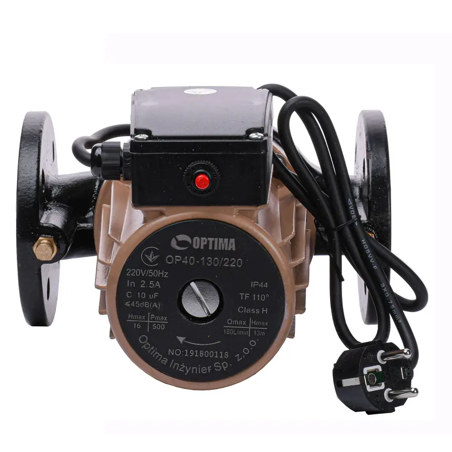 Насос циркуляційний фланцевий Optima OP40-130 220мм + кабель з вилкою