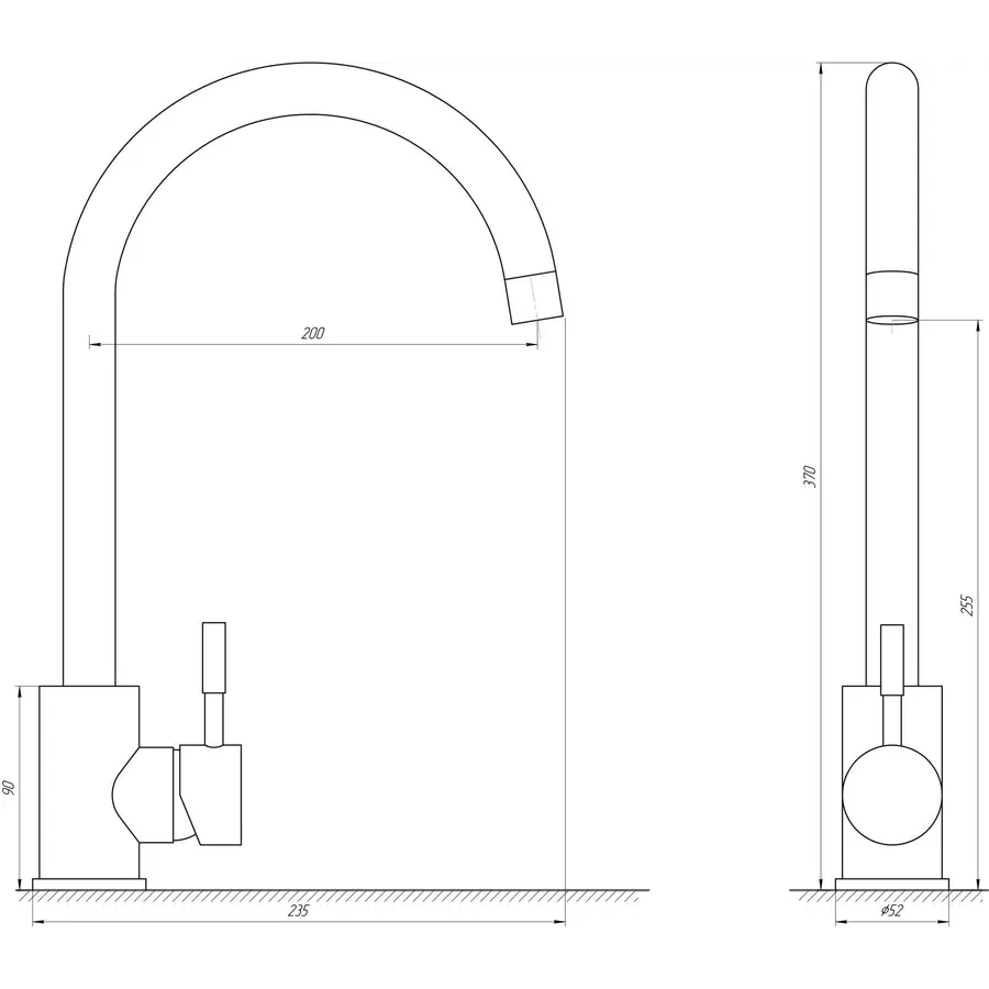 Смеситель для кухни Globus Lux ALPEN SUS-203S