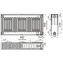 Радиатор стальной панельный KALDE 22 низ 600x900