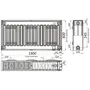 Радиатор стальной панельный KALDE 22 низ 600х1900