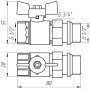 Кран шаровый с американкой PROFESSIONAL QP_003 PN40 1/2 "антипротечка БЕЛЫЙ бабочка