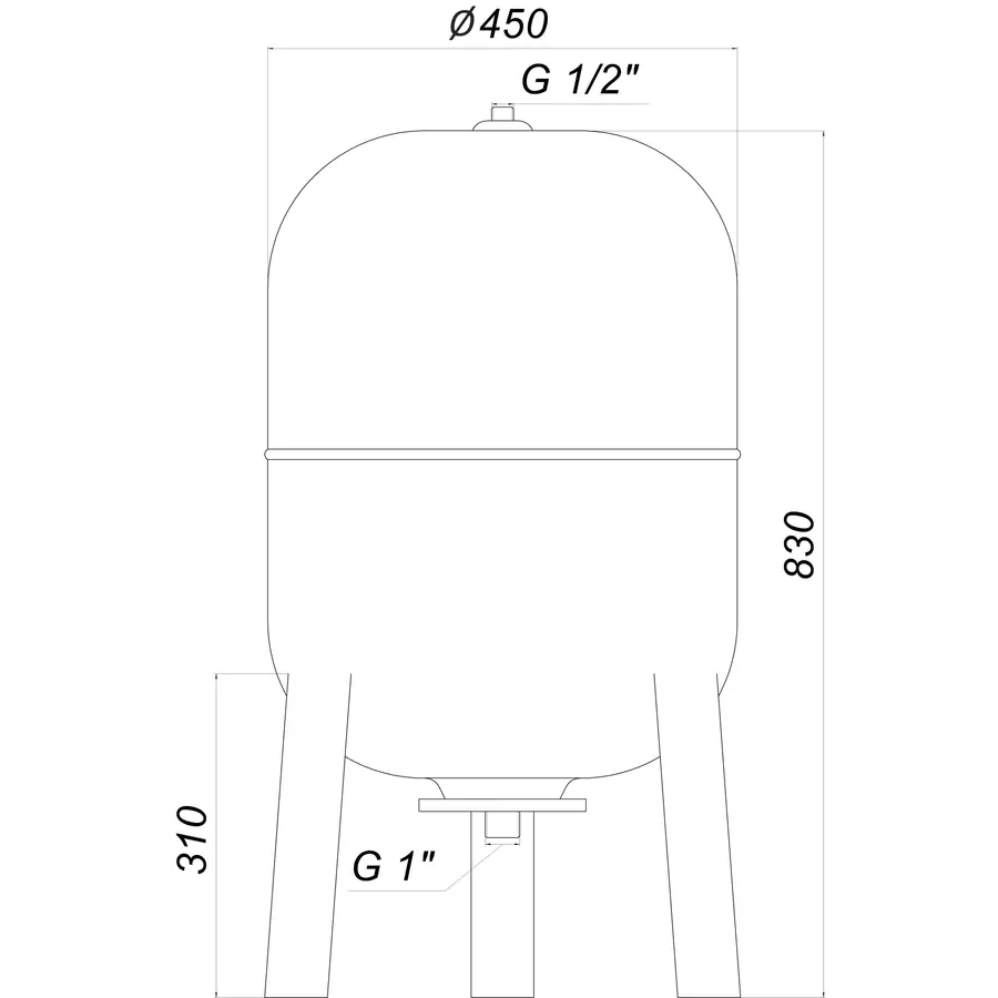 Гідроакумулятор 80л Zilmet ultra-pro 10bar ВЕРТИКАЛЬНИЙ ( 1100008004 )