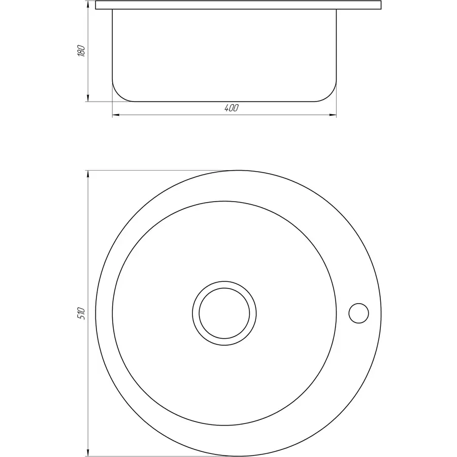 Мойка кухонная Mira MR 510 E Satin