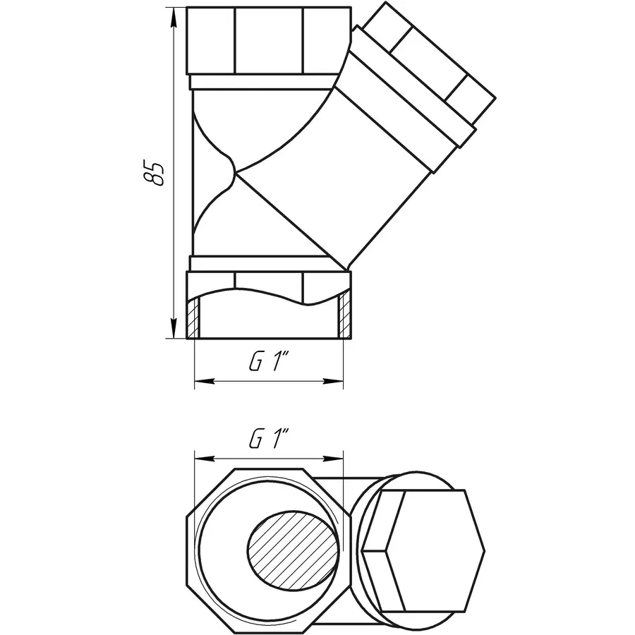 Фільтр грубого очищення SOLOMON 1″ 8011