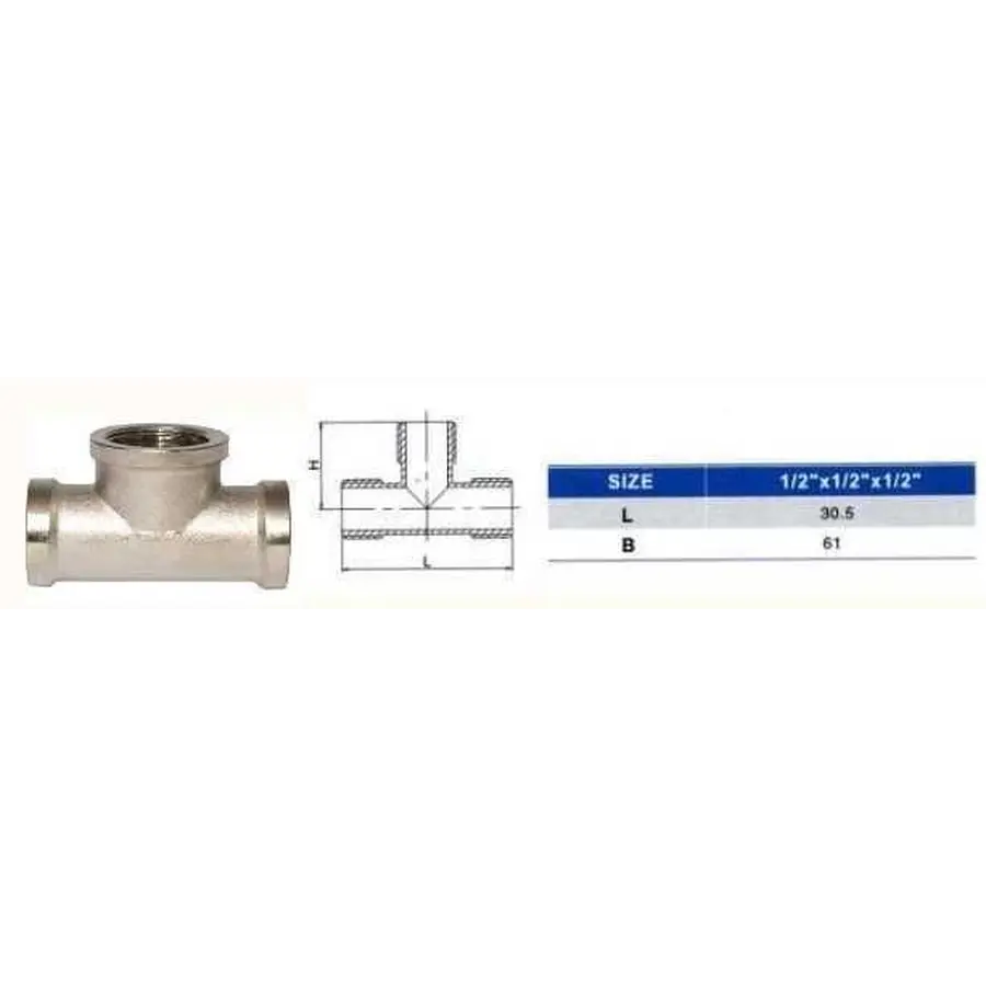 Тройник SELBA 1/2 "ВВВ SL8802