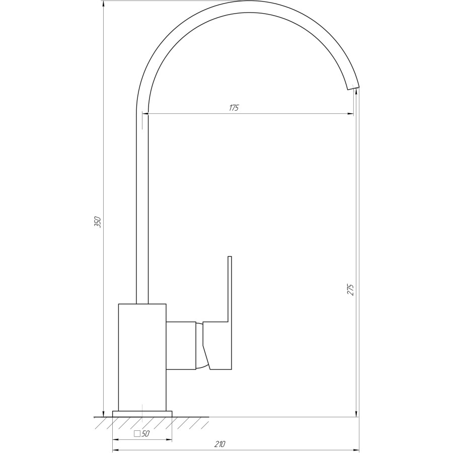 Смеситель для кухни Globus Lux Milano GLM-203L-FRANKE