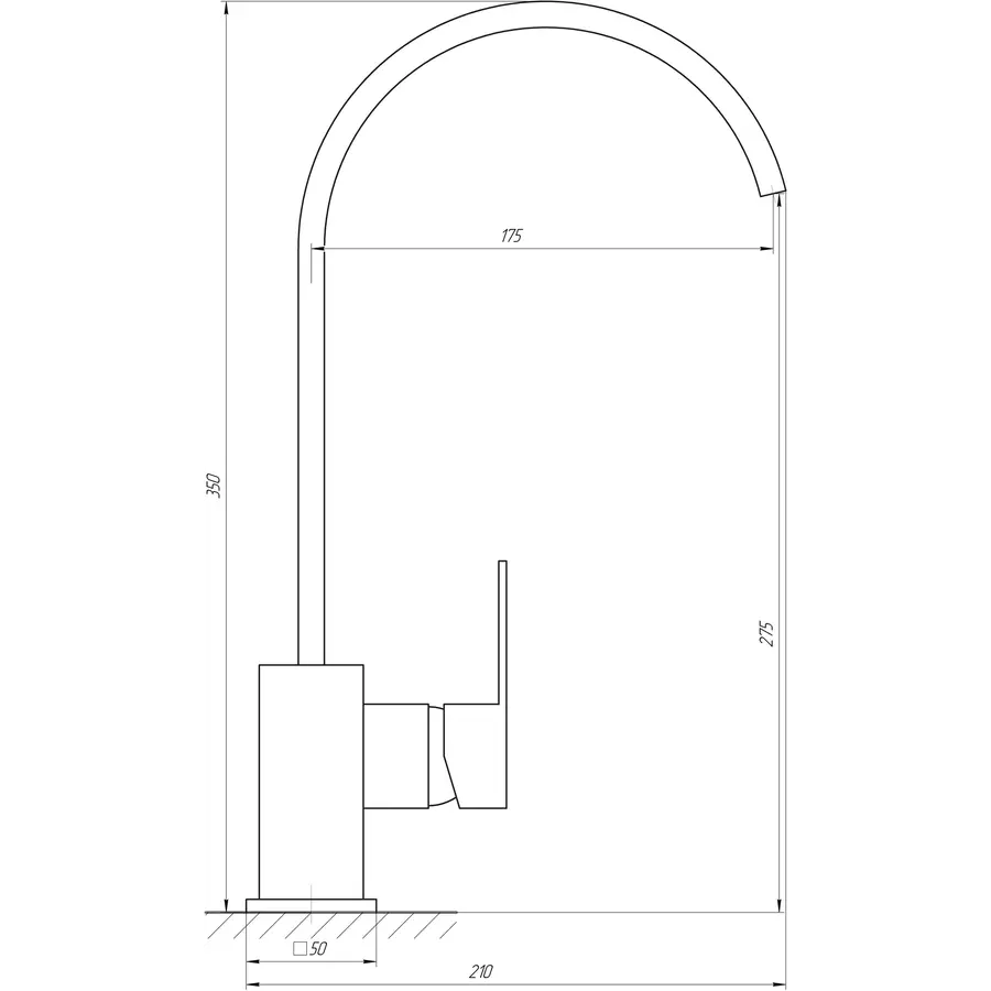 Смеситель для кухни Globus Lux Milano GLM-203L-FRANKE