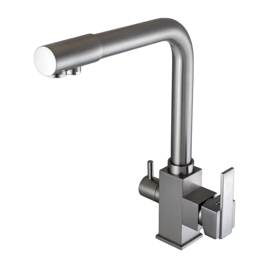 Смеситель для кухни под осмос Globus Lux GLLR-0100-8-STSTEEL стальнойхром