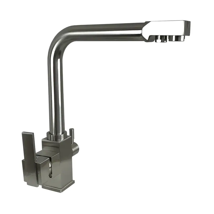 Смеситель для кухни под осмос Globus Lux GLLR-0100-8-STSTEEL стальнойхром