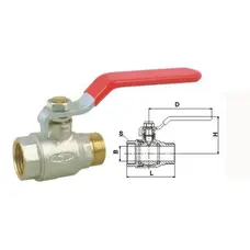 Кран кульовий прямий SOLOMON 1/2″ ЗВ КР PN40 B1002