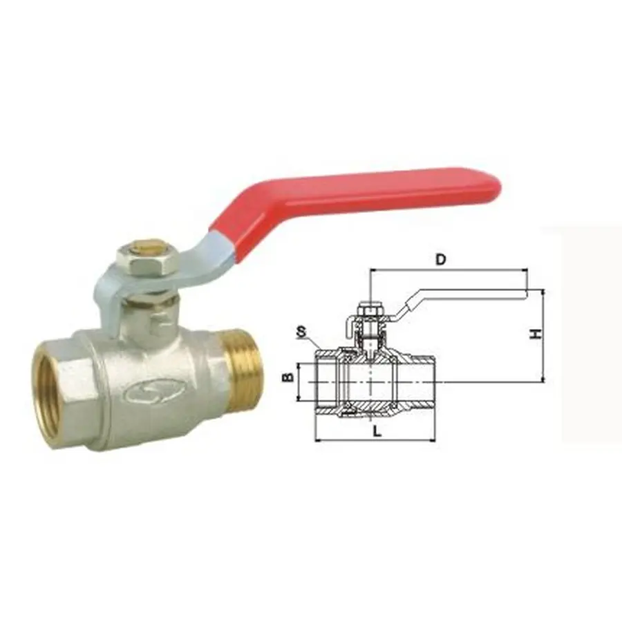 Кран шаровой прямой SOLOMON 1/2 "ЗВ КР PN40 B1002
